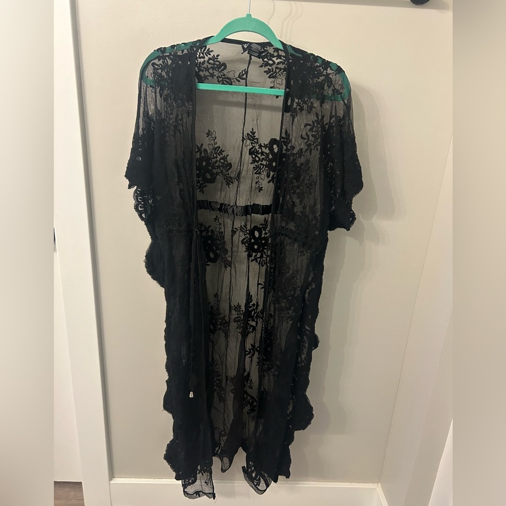 Long black cardigan. Women’s medium.